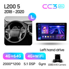 Android head unit Teyes CC3 4+64 Gb Mitsubishi L200 5 2018-2020 (F1) 9" 2k