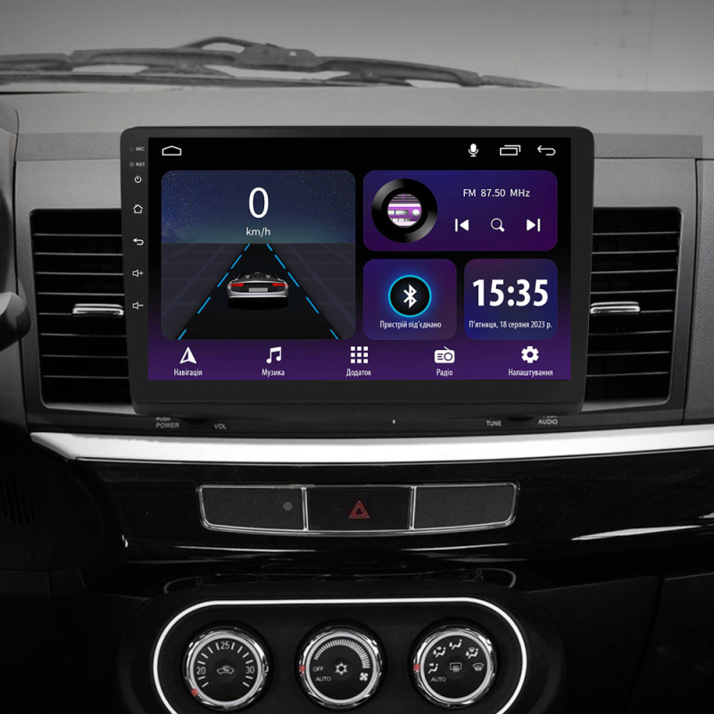 Android head unit SIGMA E10232 ANDROID 10 2+32 Gb Mitsubishi Lancer 10 CY 2007-2012 (B) 10"