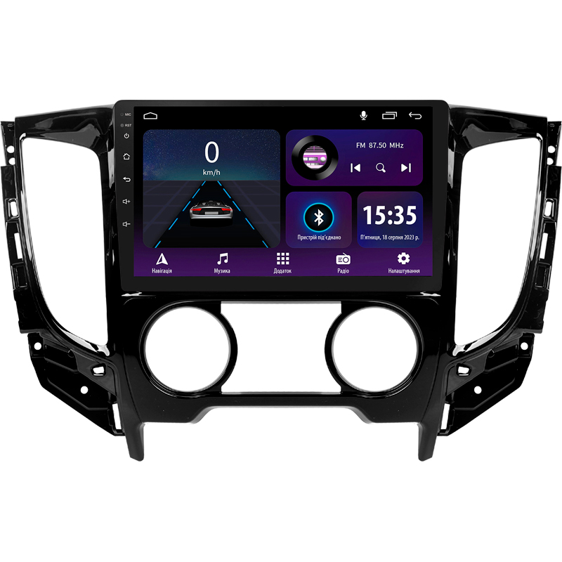 Android head unit SIGMA E9232 ANDROID 10 2+32 Gb Mitsubishi L200 5 (F2) (Automatic air conditioning) 2015-2019 9"