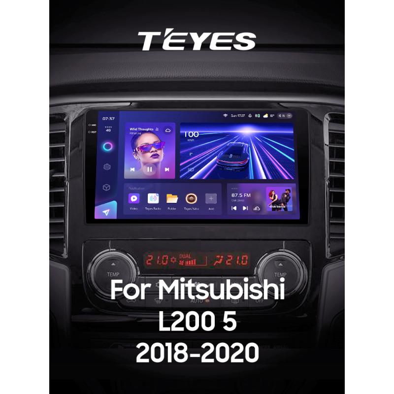 Android head unit Teyes CC3 6+128 Gb Mitsubishi L200 5 2018-2020 (F1) 9" 2k