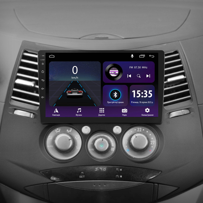 Android head unit SIGMA E9232 ANDROID 10 2+32 Gb Mitsubishi Grandis 1 2003-2011 (F2) 9"