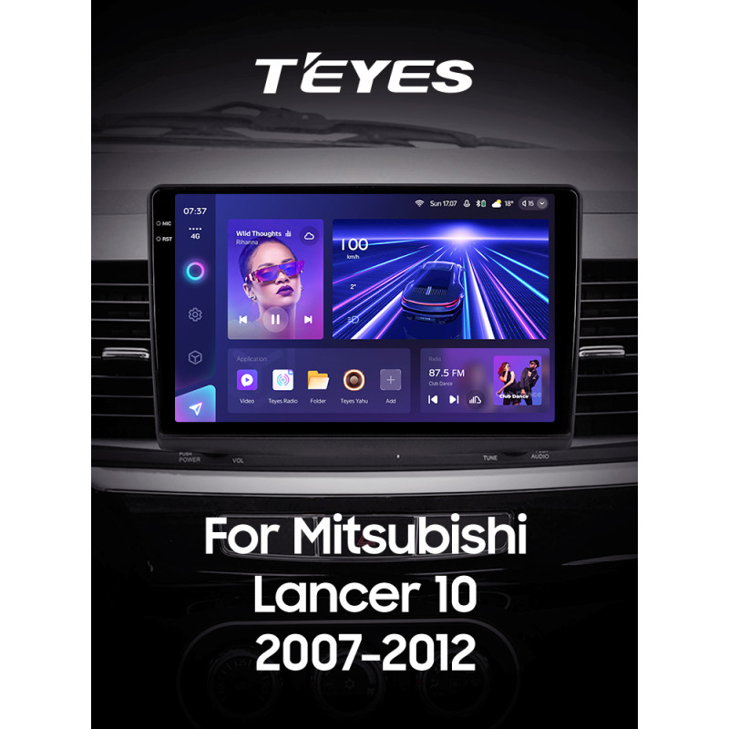 Android head unit Teyes CC3 6+128 Gb Mitsubishi Lancer 10 CY 2007-2012 (A) 10" 2k