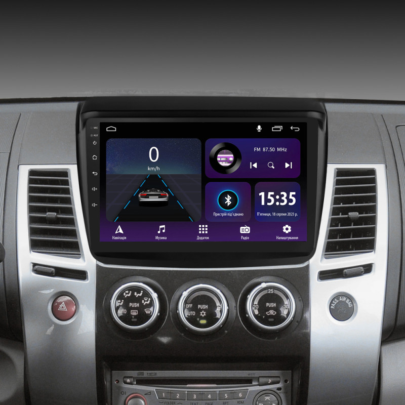 Android head unit SIGMA E9232 ANDROID 10 2+32 Gb Mitsubishi Pajero Sport 2 L200 Triton 2008-2016 9"