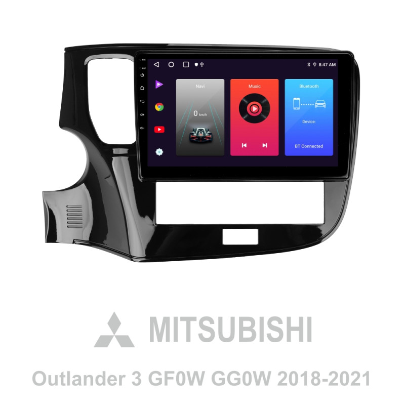 Android head unit SIGMA F10216 ANDROID 10 2+32 Gb Mitsubishi Outlander 3 III GF0W GF0W GG0W 2018 - 2021 10"