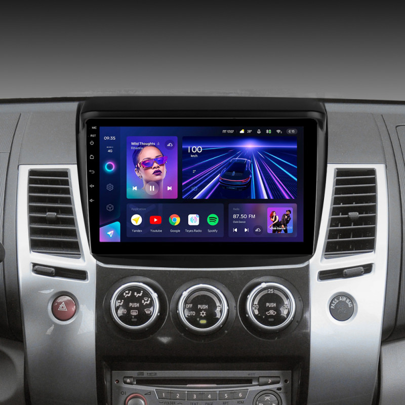 Android head unit Teyes CC3 4+32 Gb Mitsubishi Pajero Sport 2 L200 Triton 2008-2016 (CAN BUS) 9" (L1)