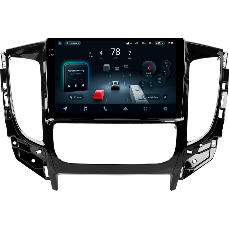 Android head unit Teyes CC4 Pro 12+256 Gb Mitsubishi L200 5 (F1) (Manual air conditioning) 2015-2019 9" 2k