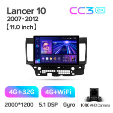 Android head unit Teyes CC3 4+32 Gb Mitsubishi Lancer 10 CY 2007-2012 (B) 11" 2k