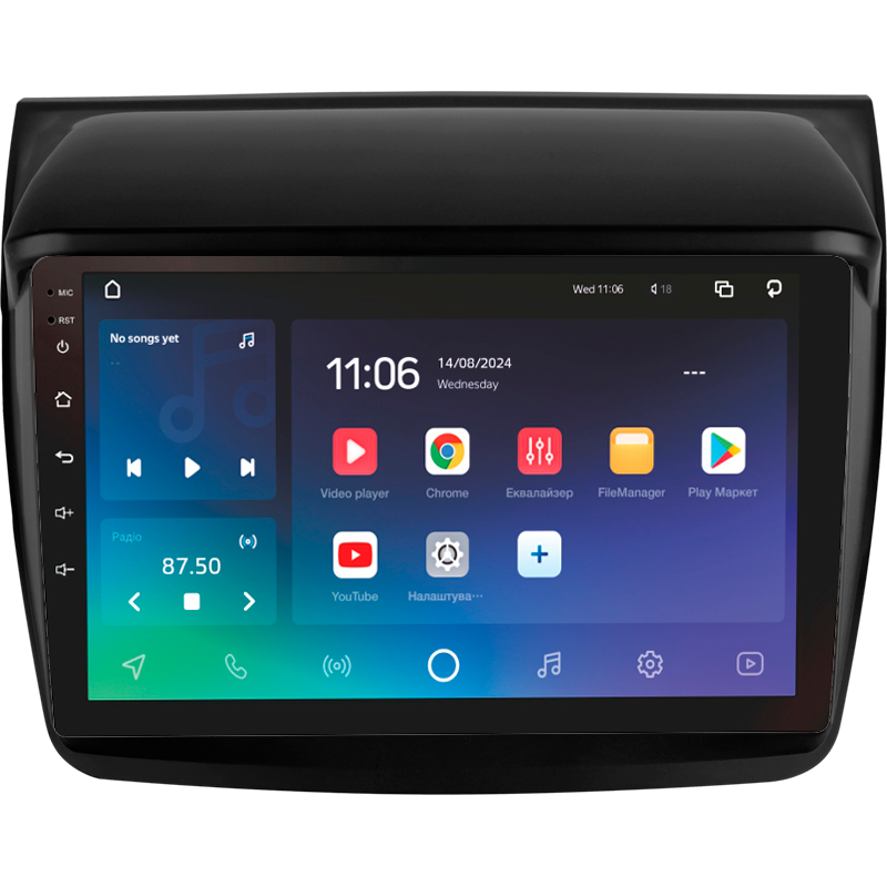 Android head unit SIGMA X9432 ANDROID 10 4+32 Gb 4G DSP Mitsubishi Pajero Sport 2 L200 Triton 2008-2016 (CAN BUS) 9" (L1)
