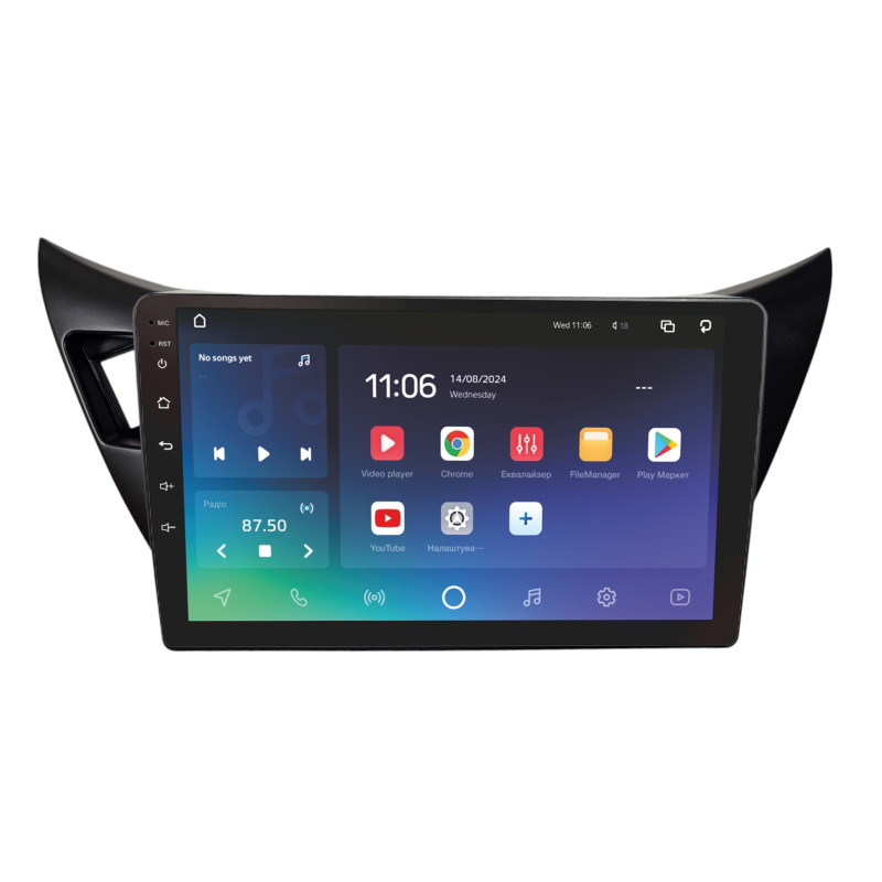 Android head unit SIGMA X9464 ANDROID 10 4+64 Gb 4G DSP Mitsubishi LANCER LX GLX 2001-2007 LHD, Black 9"