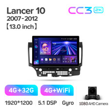 Android head unit Teyes CC3 4+32 Gb Mitsubishi Lancer 10 CY 2007-2012 (A) 13" 2k