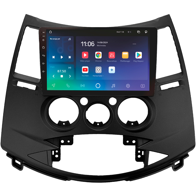 Android head unit SIGMA X9432 ANDROID 10 4+32 Gb 4G DSP Mitsubishi Grandis 1 2003-2011 (F2) 9"