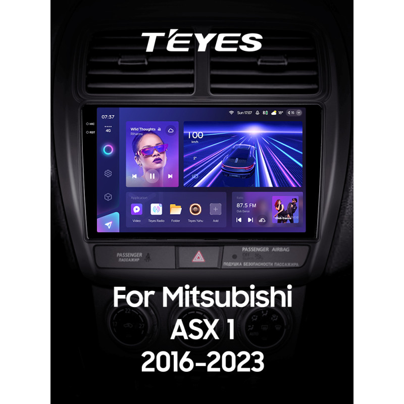 Android head unit Teyes CC3 4+32 Gb Mitsubishi ASX 1 (Left hand drive) 2016-2023 (A) 9" 2k
