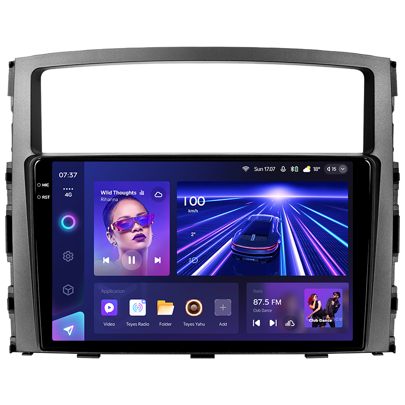 Android head unit Teyes CC3 4+32 Gb Mitsubishi Pajero 4 V80 V90 2006-2024 9" 2k
