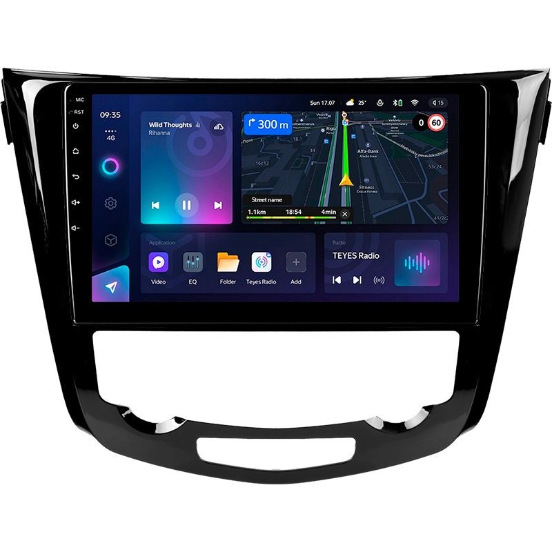 Android head unit Teyes CC3L 4+64 Gb Nissan X-Trail X Trail 3 T32 2013-2022- (F2) Automatic air conditioning (AB) 10"