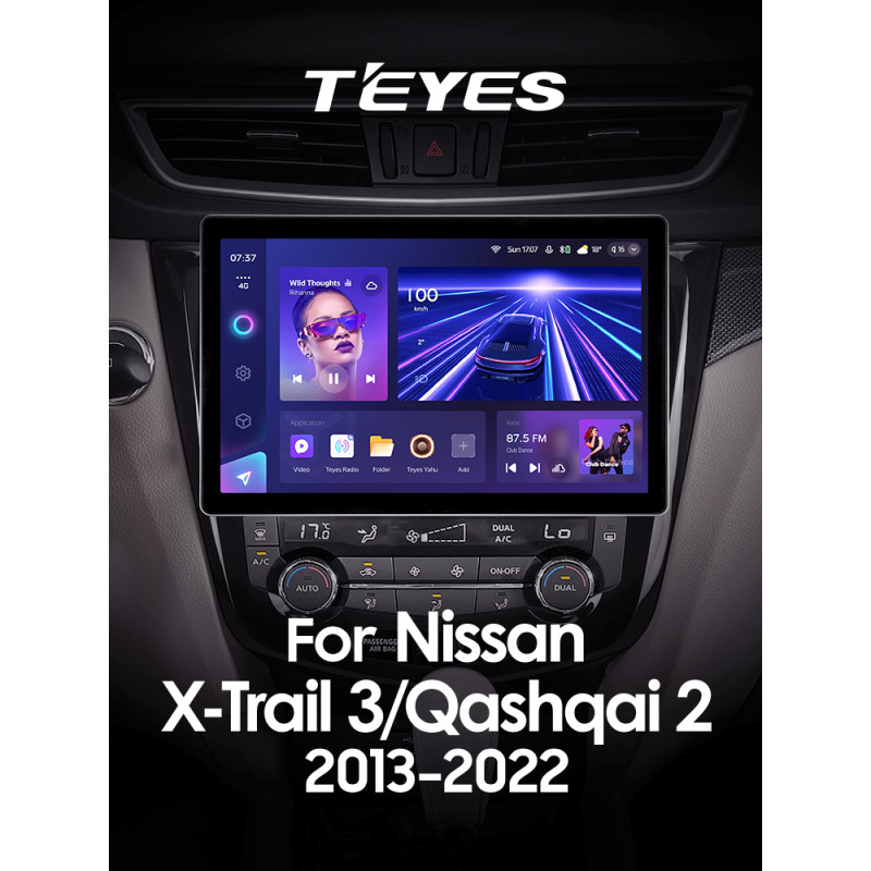 Android head unit Teyes CC3 6+128 Gb Nissan X-Trail X Trail 3 T32 2013-2022- (F2) Automatic air conditioning (AB) 13" 2k