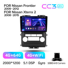 Android head unit Teyes CC3 4+64 Gb Nissan Frontier 2009-2012 For Nissan Xterra 2 N50 2008-2015 10" 2k