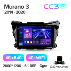 Android head unit Teyes CC3 4+64 Gb Nissan Murano 3 Z52 2014-2020 10" 2k