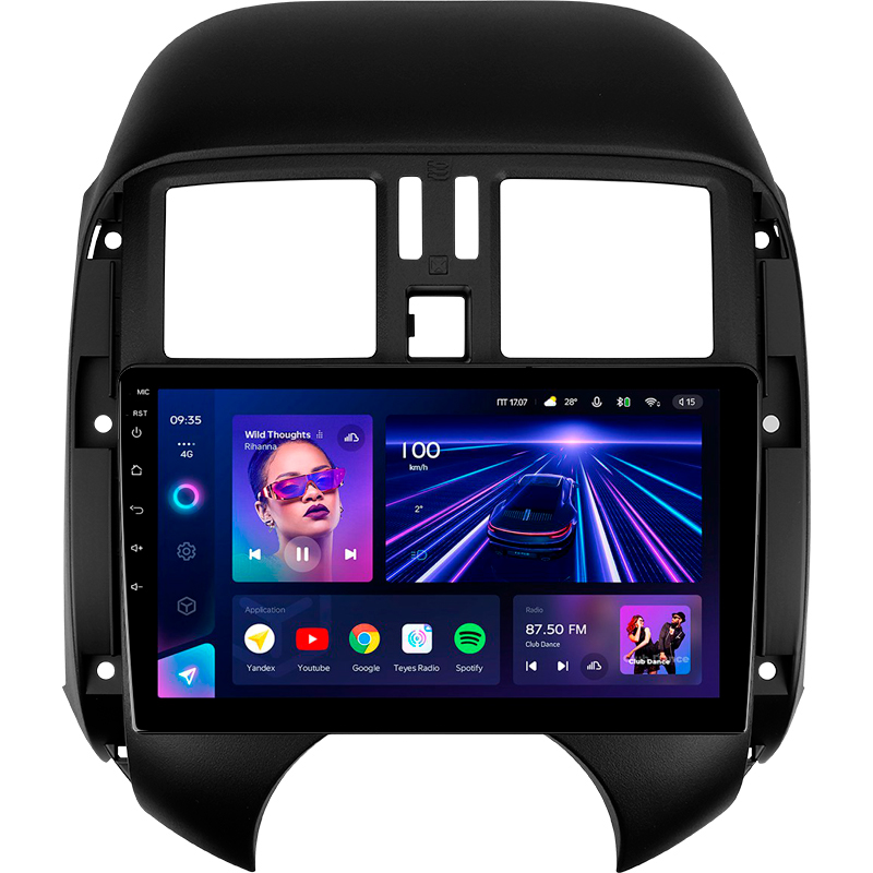 Android head unit Teyes CC3 4+32 Gb Nissan Sunny Versa C17 2012-2014 9"