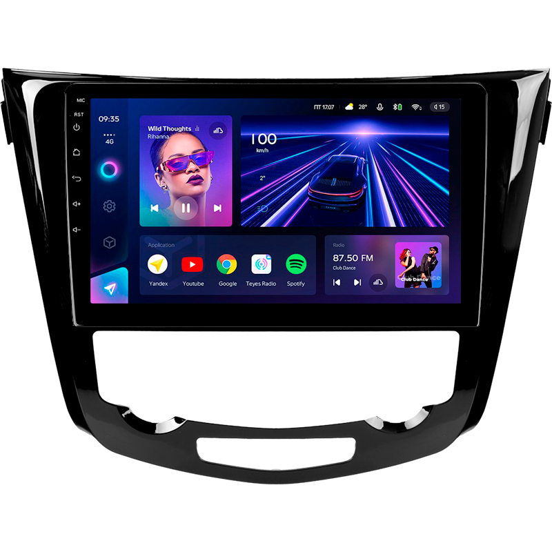 Android head unit Teyes CC3 4+32 Gb Nissan X-Trail X Trail 3 T32 2013-2022- (F2) Automatic air conditioning (C) 10"