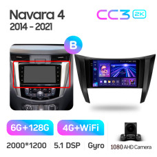 Android head unit Teyes CC3 6+128 Gb Nissan Navara D23 IV 4 2014-2021 (B) 9" 2k (L1)