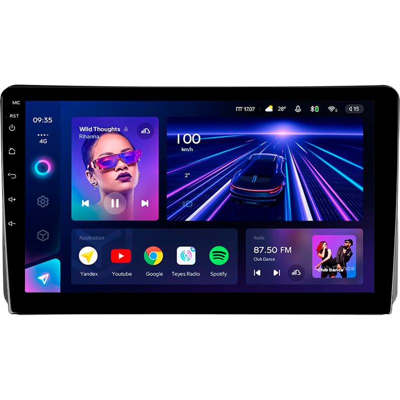 Android head unit Teyes CC3 4+32 Gb Nissan Teana J31 2003-2008 (F1) 9" (L1)