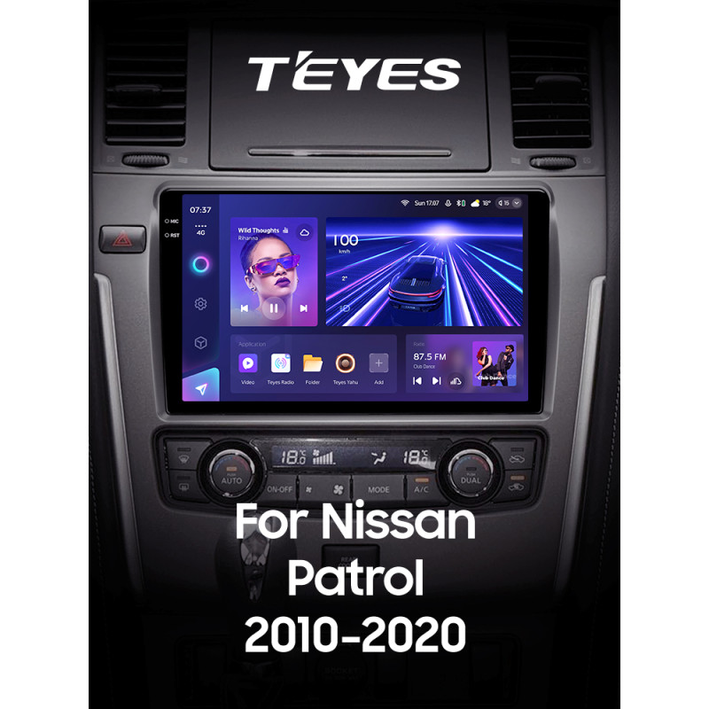 Android head unit Teyes CC3 4+32 Gb Nissan Patrol 6 Y62 2010-2020 (F2) 10" 2k