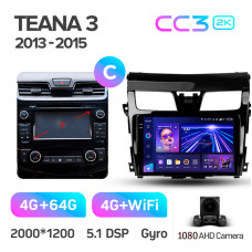 Android head unit Teyes CC3 4+64 Gb Nissan Teana J33 2013-2015 (C) 10" 2k