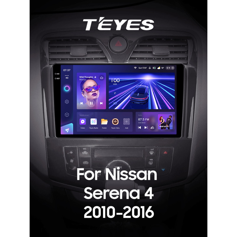 Android head unit Teyes CC3 6+128 Gb Nissan Serena 4 C26 2010-2016 9" 2k
