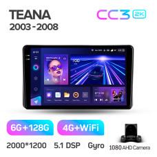 Android head unit Teyes CC3 6+128 Gb Nissan Teana J31 2003-2008 (F1) 9" 2k (L1)