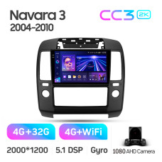 Android head unit Teyes CC3 4+32 Gb Nissan Navara 3 D40 2004-2010 (F2) 9" 2k