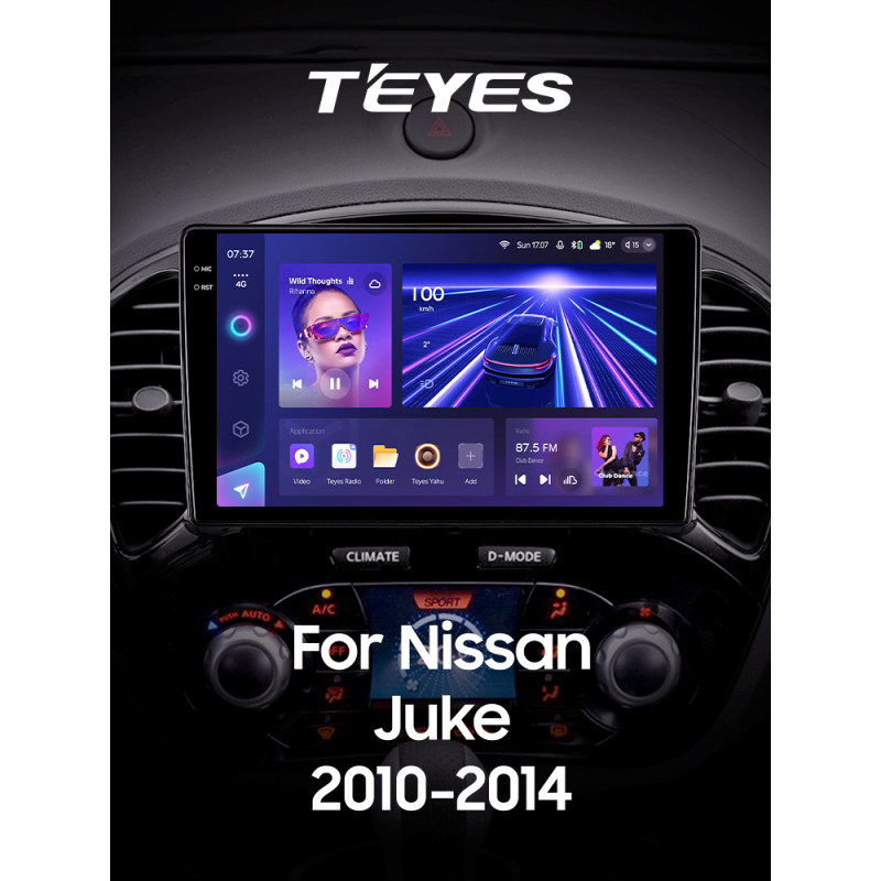 Android head unit Teyes CC3 6+128 Gb Nissan Juke 2010-2014 9" 2k