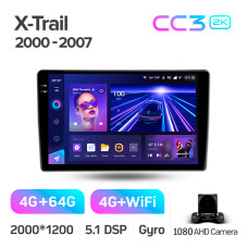 Android head unit Teyes CC3 4+64 Gb Nissan X-Trail X Trail X - Trail 1 T30 2000-2007 (F1) 10" 2k
