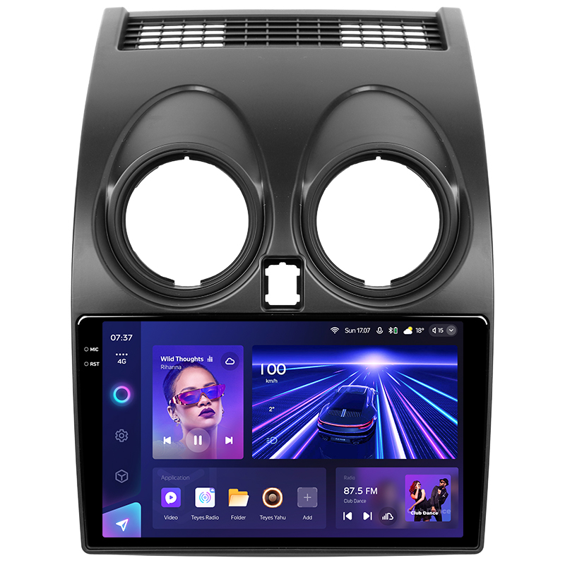 Android head unit Teyes CC3 6+128 Gb Nissan Qashqai 1 J10 2006-2013 (F2) 9" 2k