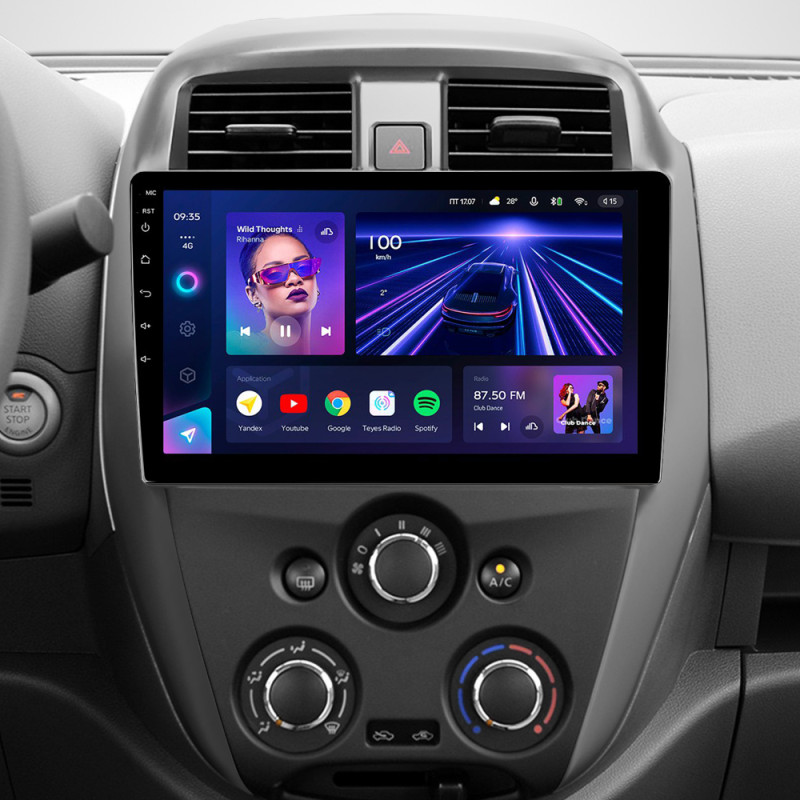 Fest eingebaute Magnetophon Teyes CC3 4+32 GB für Nissan Sunny (2014–2016), 10 Zoll.