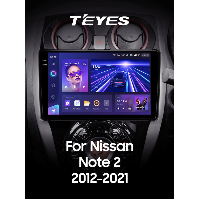 Android head unit Teyes CC3 6+128 Gb with 360° surround view° Nissan Note 2 E12 2012-2021 10" 2k