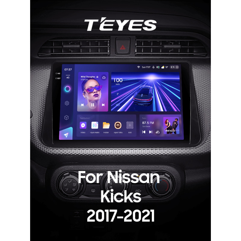 Android head unit Teyes CC3 4+64 Gb Nissan Kicks P15 2017-2021 10" 2k
