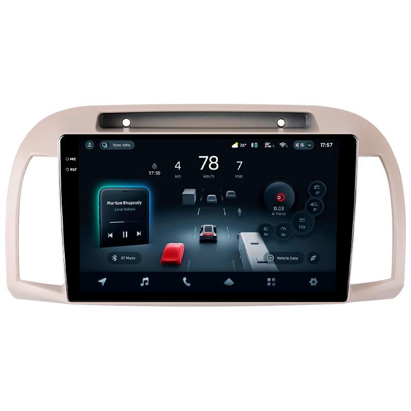 Android head unit Teyes CC4 Pro 8+128 Gb Nissan March 3 K12 2002-2010 9" 2k