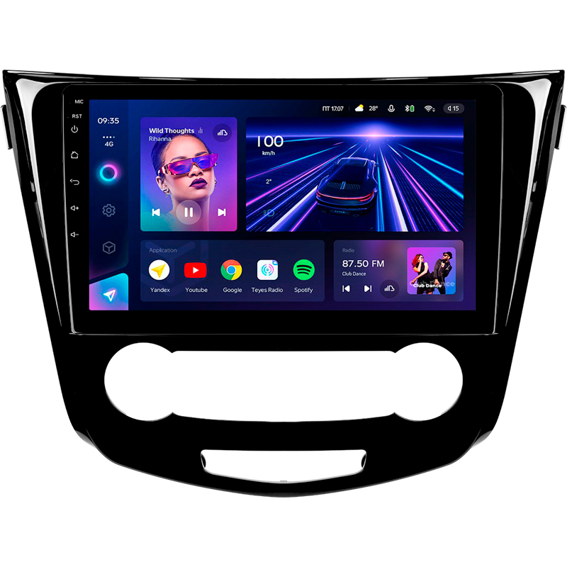 Android head unit Teyes CC3 4+32 Gb Nissan X-Trail X Trail 3 T32 2013-2022- (F1) Manual air conditioning (C) 10"