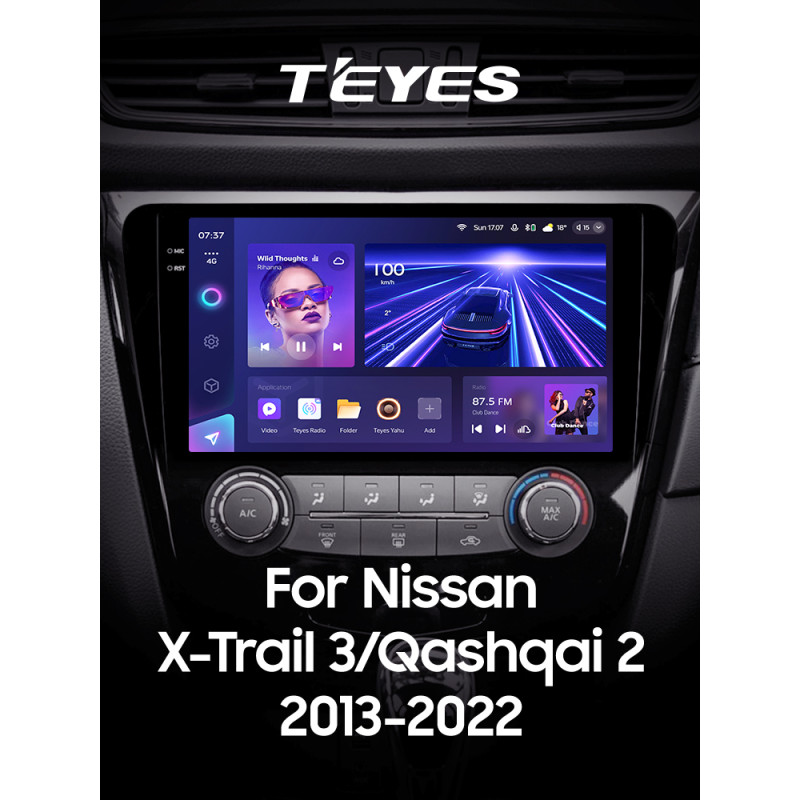 Android head unit Teyes CC3 4+64 Gb Nissan X-Trail X Trail 3 T32 2013-2022- (F1) Manual air conditioning (C) 10" 2k