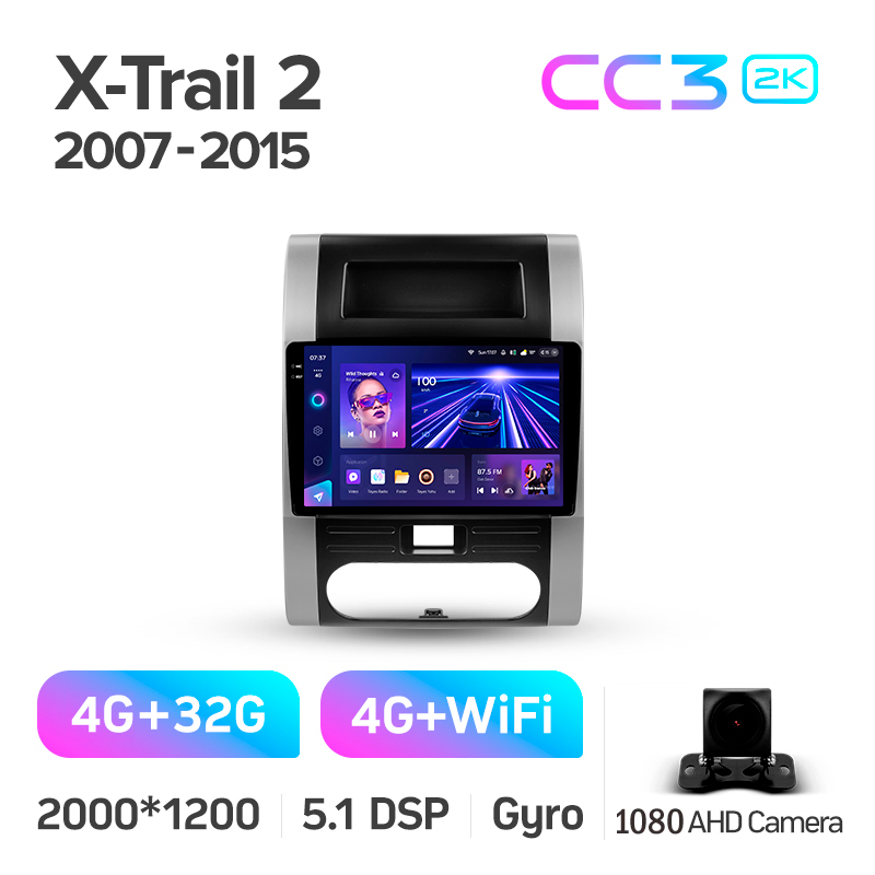 Android head unit Teyes CC3 4+32 Gb Nissan X-Trail X Trail 2 T31 2007-2015 10" 2k
