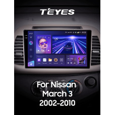 Android head unit Teyes CC3 6+128 Gb with 360° surround view° Nissan March Micra 3 K12 2002-2010 9" 2k
