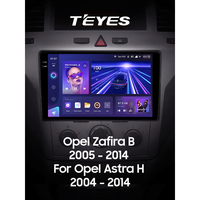 Android head unit Teyes CC3 4+64 Gb Opel Zafira B 2005-2014 For Opel Astra H (F2) 2004-2014 9" 2k