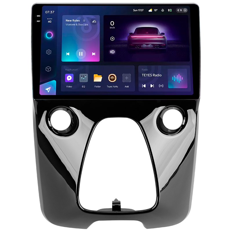 Android head unit Teyes CC3 6+128 Gb with 360° surround view° Peugeot 108 For Toyota Aygo B40 2014-2021 (F1) 10" 2k (L1)