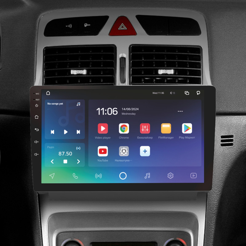 Android head unit SIGMA X9432 ANDROID 10 4+32 Gb 4G DSP Peugeot 307 1 2001-2008 9"