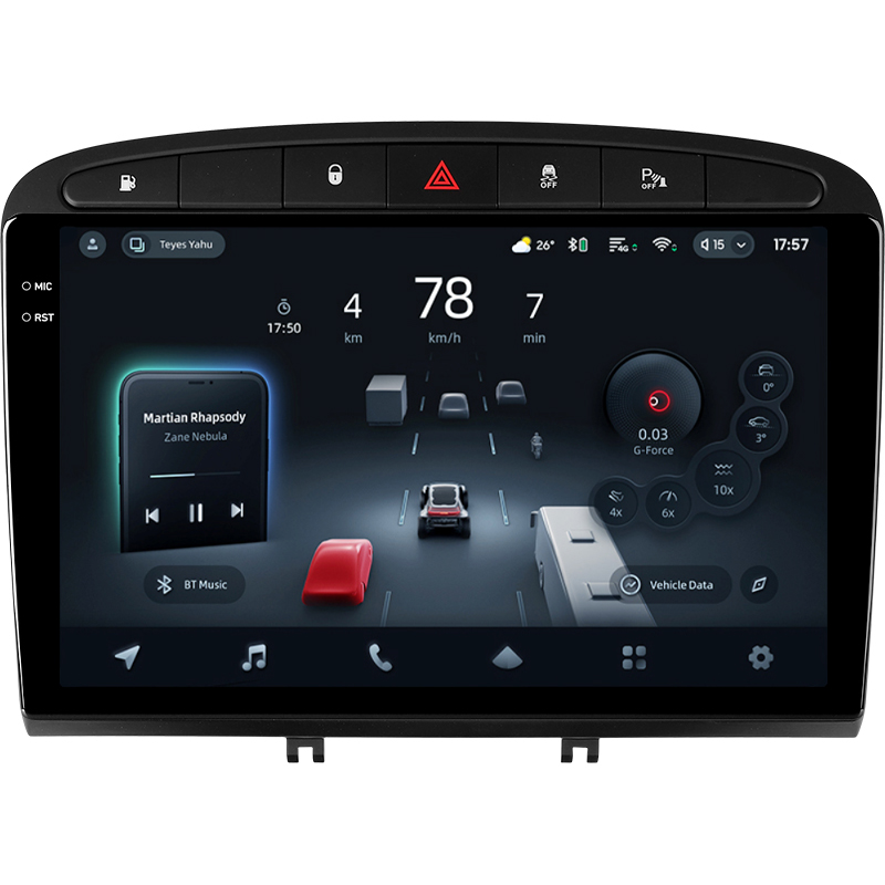 Android head unit Teyes CC4 Pro 12+256 Gb Peugeot 408 1 T7 2012-2020 For Peugeot 308 2007-2015 9" 2k