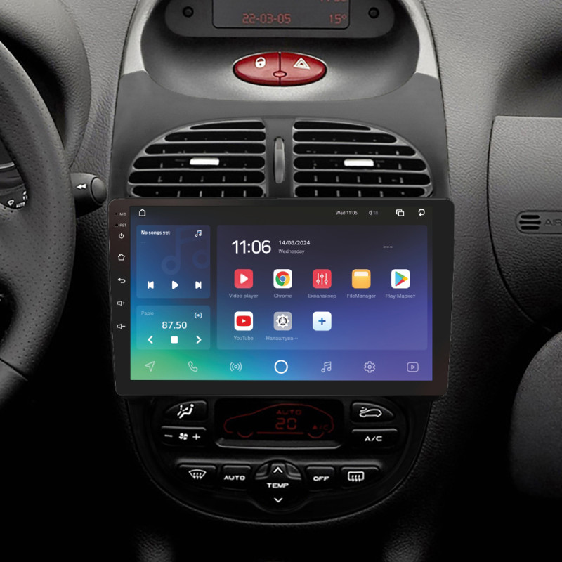 Android head unit SIGMA X9432 ANDROID 10 4+32 Gb 4G DSP Peugeot 206 1998-2012 9" (L1)