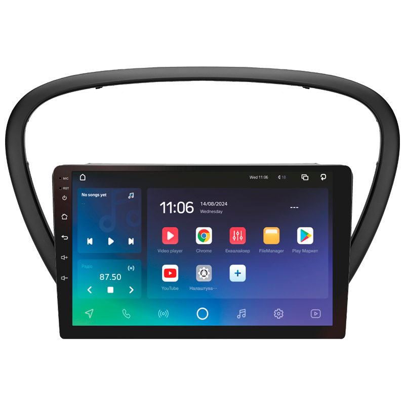 Android head unit SIGMA X9464 ANDROID 10 4+64 Gb 4G DSP Peugeot 607 2004-2010 9" (L1)