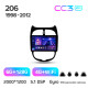 Android head unit Teyes CC3 6+128 Gb with 360° surround view° Peugeot 206 1998-2012 9" 2k (L1)