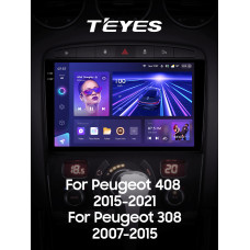Android head unit Teyes CC3 6+128 Gb Peugeot 408 1 T7 2012-2020 For Peugeot 308 2007-2015 9" 2k