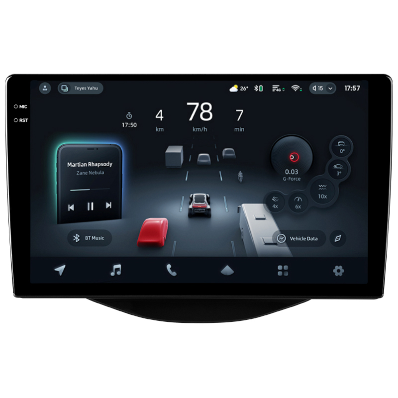 Android head unit Teyes CC4 Pro 8+128 Gb Peugeot 108 For Toyota Aygo B40 2014-2021 (F2) 9" 2k